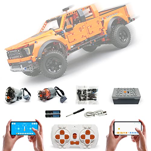 Motoren und Fernbedienung Set für Lego 42126 Technic Ford F-150 Raptor Pick-Up-Truck, 4 Modi der APP-Steuerung, mit 2 Motor (Modell Nicht Enthalten) (Super Motor) von WANCHENG