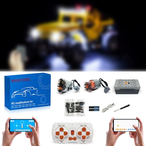 WANCHENG Technik Power Motoren Set für 42122, mit LED Licht-Set, 2 Motor und Fernbedienug, 4 Modi der APP-Steuerung, mit Exquisiten Verpackungsboxen (Modell Nicht Enthalten) von WANCHENG