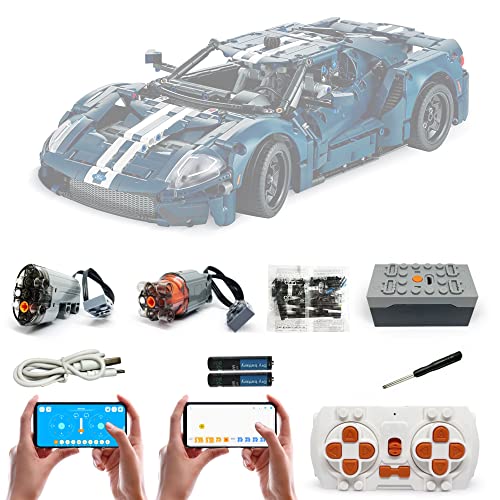 Technik Power Motoren Set für Lego 42154 Ford GT 2022, 4 Modi der APP-Steuerung, Upgrade Zubehör mit 2 Motor und Fernbedienug Set (Modell Nicht Enthalten) von WANCHENG