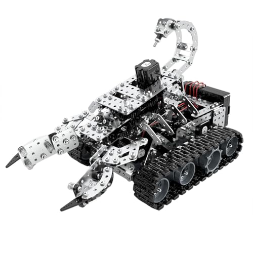 WANENGEDIY 3D-Metall-Puzzle Fahrzeugmontage Modellbausatz Mechanisches RC Skorpion Panzermodell mit 12CH 2.4G Fernsteuerung Mechanisches Puzzle aus Metall für Erwachsene -1034 Teile von WANENGEDIY