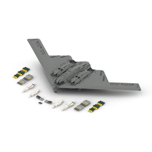 WANENGEDIY B2 Militärische Flugzeugmodelle, Tarnkappenbomber Zusammenbau Modell Bauklötze Set, 2024 Teenager und Erwachsene -1895 Teile von WANENGEDIY