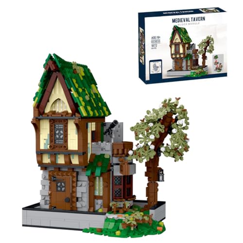 WANENGEDIY Bausteine Set, Mittelalterliche Modular Architektur Medieval Tavern Klemmbausteine Bausteine Modular Haus Konstruktions, 2024 Erwachsene -1872 Pieces von WANENGEDIY