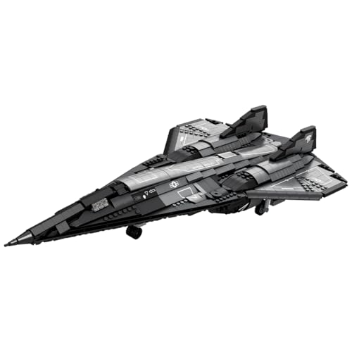 WANENGEDIY DIY Bauklötzchen-Set, Darkstar SR-72 US Hyperschalldrohne im Maßstab 1:35 Militärische Modellbau-Bausteine, 2024 Modellflug-Enthusiasten -2071Teile von WANENGEDIY