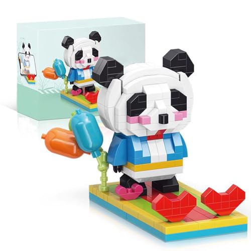 WANENGEDIY MOC Geständnis-Panda – DIY Kreatives Tier-Baumodell, Anspruchsvolles Montage-Set für Erwachsene, Niedliche Heimdekoration, 319 Teile von WANENGEDIY