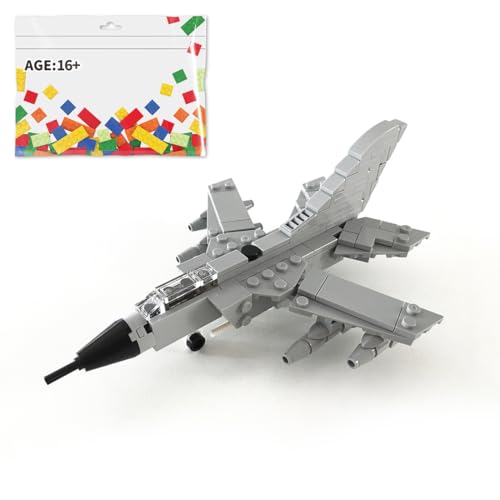 WANENGEDIY Militärflugzeug-Bauklötze-Set Panavia Tornado Flugzeugmodell Bausteinflugzeugspielzeug für Kinder ab 10 Jahren und Erwachsene (202 Teile) von WANENGEDIY