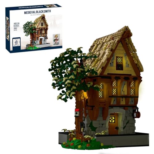 WANENGEDIY Mittelalterliche Modular Architektur Medieval Tavern Klemmbausteine Bausteine Modular Haus Konstruktions, 2024 Erwachsene -1991 Teile von WANENGEDIY