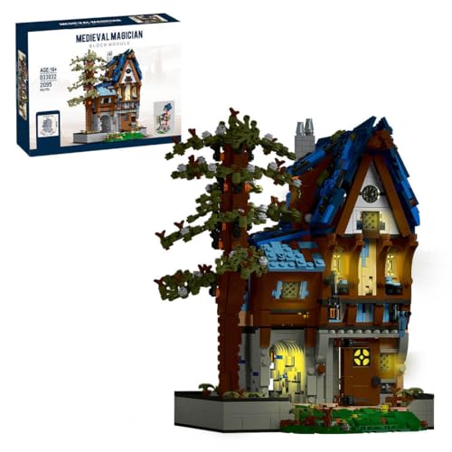 WANENGEDIY Mittelalterliche Modular Architektur Medieval Tavern Klemmbausteine Bausteine Modular Haus Konstruktions, 2024 Erwachsene und Jugendliche - 2095 Teile von WANENGEDIY