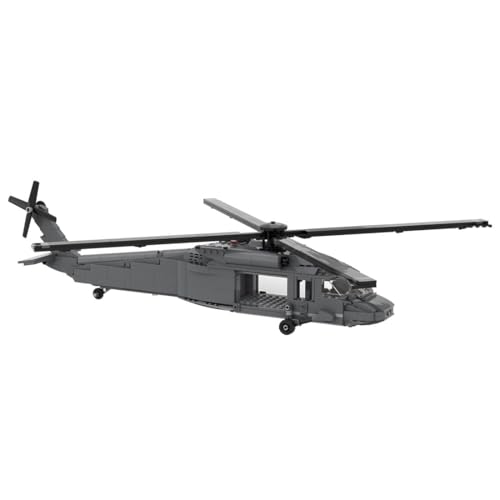 WANENGEDIY Modell eines Kampfjets MOC Sikorsky UH-60 Black Hawk Modellbausatz Militärisches Thema Bauklötze Spielzeug Set Perfekt für erfahrene Modellbauer und Anfänger (810 Teile) von WANENGEDIY