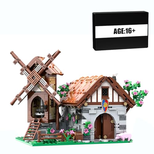 WANENGEDIY Modulares Haus Bauklötze Set MOC Blacksmiths Breeze Hausmodell Mittelalterliche Architektur Bauklötze Set Kreatives Ornament - 1711 Teile von WANENGEDIY