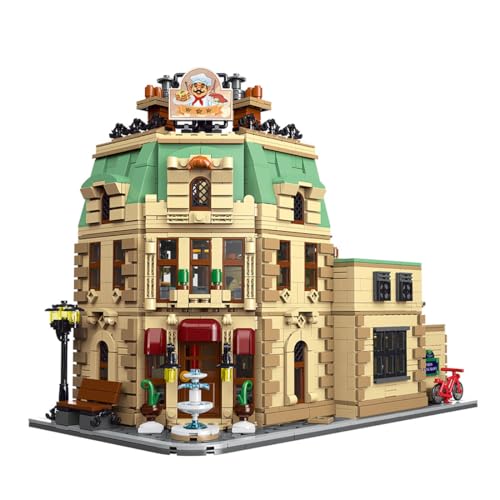 WANENGEDIY Modulares Haus Bauklötze Set Restaurants in Paris Architektur-Bausteinmodell für Jugendliche und Erwachsene zum Bauen Kreatives Ornament - 3104 Teile von WANENGEDIY