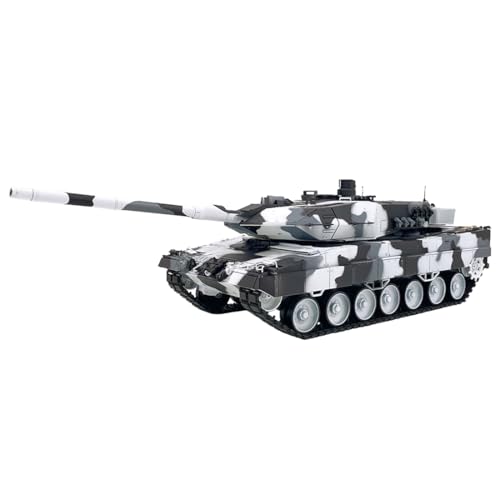 WANENGEDIY RC Panzer Modell 1/16 Maßstab Deutscher Leopard 2 A6 Schwerer Panzer 2.4G RC Simulation Militärfahrzeug mit Sounds Panzermodellbauer von WANENGEDIY