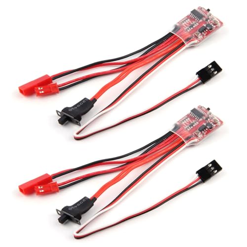 WANGCL Pr30A ESC gebürsteter elektrischer Geschwindigkeitsregler für DIY Mini RC Auto oder Boot Tank mit Bremse (2 Stück) von WANGCL