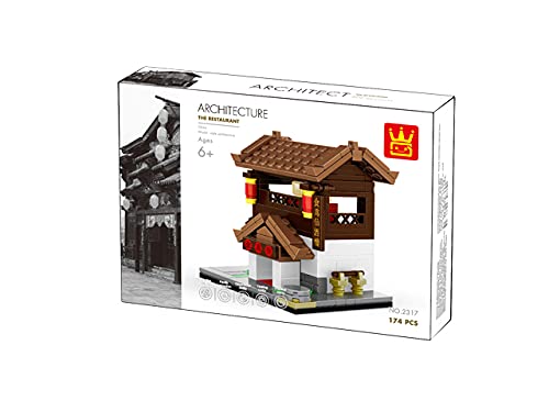 WANGE Baukastenset - Chinesisches Restaurant - Architektur - 10 x 10 x 10 cm - Unisex - 3 Jahre - 174 Teile von WANGE