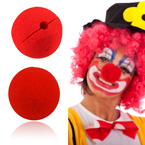 WANGQI 10 Stücke Clown-Nase Rot Nase Schaumstoff Cosplay Nasen Schaum Zirkus Nasen Party Sponge Ball Red Clown Magic Nose for Christmas Masquerade Party von WANGQI