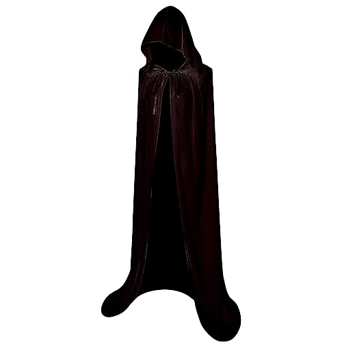 WANGTIANXUE Halloween Kostüm Damen, Mittelalter Kostüm Damen, Mittelalter Kleidung Damen, Cosplay Kostüm mittelalterlicher Todesumhang Umhang Mantel von WANGTIANXUE