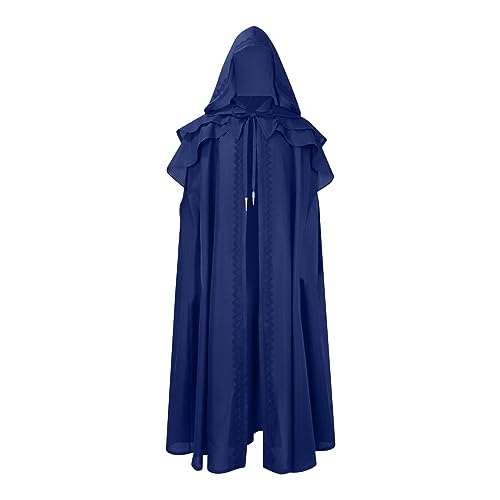 WANGTIANXUE Mittelalter Kleidung Herren, Mittelalter Kostüm Herren, Umhang Herren Vintage Gothic Stil Kapuzenumhang Große Größen Faschingskostüme Männer Umhang Halloween Cosplay Kostüme Erwachsene von WANGTIANXUE