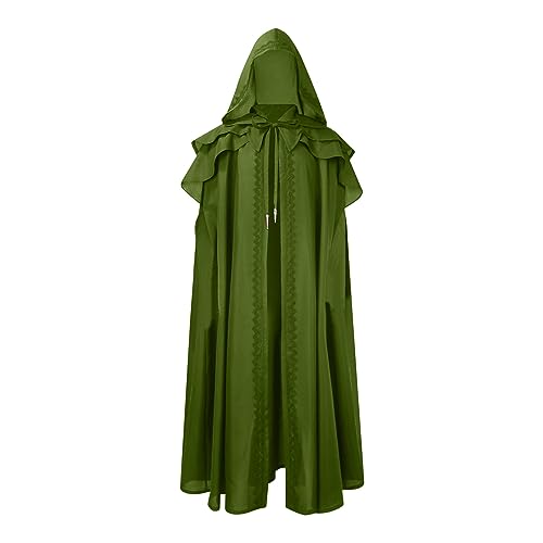 WANGTIANXUE Mittelalter Kleidung Herren, Mittelalter Kostüm Herren, Umhang Herren Vintage Gothic Stil Kapuzenumhang Große Größen Faschingskostüme Männer Umhang Halloween Cosplay Kostüme Erwachsene von WANGTIANXUE