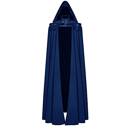 WANGTIANXUE Mittelalter Kleidung Herren Umhang Vintage Gothic Stil Kapuzenumhang Große Größen Männer Umhang Halloween Cosplay Kostüme für Erwachsene von WANGTIANXUE