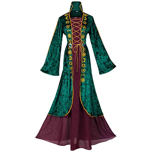 WANGTIANXUE Mittelalter Kostüm Damen, Mittelalter Kleidung Damen, Steampunk Damen, Damen Mittelalterkleid Bühnenkostüm Cosplay Halloween Kostüm Palastkostüm von WANGTIANXUE