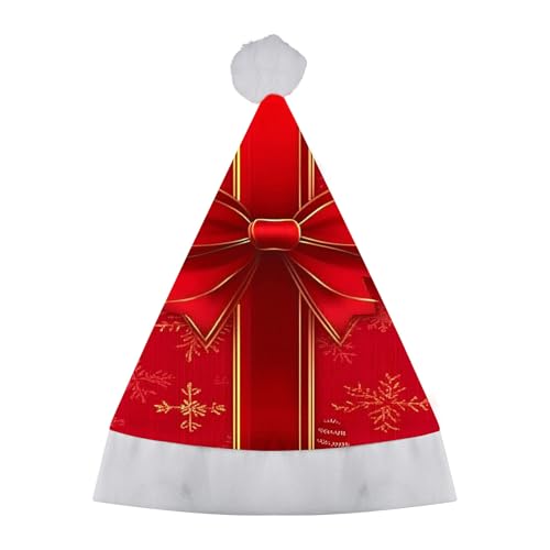 WANGTIANXUE Weihnachtsmütze Nikolausmütze Erwachsene Plüsch Rand Weihnachtsfeier Rote Santa Mütze Nikolaus Warm Dicker Fellrand Weihnachtsmann mütze für Herren/Damen von WANGTIANXUE