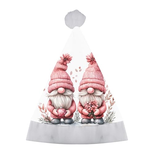 WANGTIANXUE Weihnachtsmütze Nikolausmütze Erwachsene Plüsch Rand Weihnachtsfeier Rote Santa Mütze Nikolaus Warm Dicker Fellrand Weihnachtsmann mütze für Herren/Damen von WANGTIANXUE