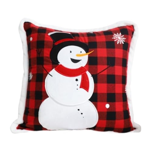 Home Kissen Weihnachten Schneemann Kissen Wohnzimmer Sofa Platz Kissen Erker Kissen Taille Kissen Schlafzimmer Platz Kissen Kern Kissen(D) von WANGWANGDUI