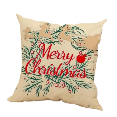 Home Kissen Weihnachtsdekoration Kissen Wohnzimmer Schlafzimmer Atmosphäre Weihnachtskissen Doppelseitiges Abnehmbares Und Waschbar Kissen(G,45 * 45cm) von WANGWANGDUI