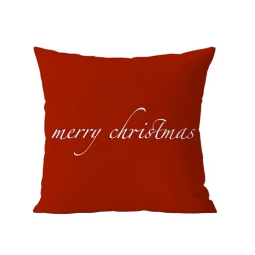 Home Kissen Weihnachtskissen Doppelseitiges Weihnachten Dekorative Kissen Rot Festlich Urlaub Kissen Innen Wohnzimmer Sofa Kissen Kissen(E,35X35cm) von WANGWANGDUI