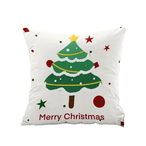 Home Kissen Weihnachtskissen Rot Festliches Kissen Schlafzimmer Wohnzimmer Sofa Kissen Kissen Weihnachtsschmuck Weihnachtsgeschenk Kissen(C,45 * 45cm) von WANGWANGDUI