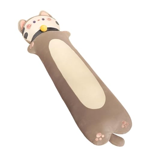 Startseite Kissen Katze Langes Kissen Schlaffüße Unabhängige Futter Puppe Plüsch Spielzeug Schlafzimmer Schlafkissen Puppe Stoffpuppe Geschenk Kissen(G,110cm) von WANGWANGDUI