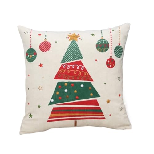 WANGWANGDUI Home Pillow Christmas Pillowcase Cushion Atmosphere Decoration Living Room Sofa Decoration Santa Claus B&B Model Room Soft Pillow Pillow Pillow (B) von WANGWANGDUI