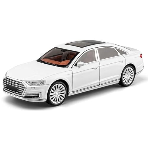 WANGXLGD 1:24 Auto Modell, Simulation Legierung Druckguss Fahrzeuge, Ton und Licht Auto Modell Sammlung Dekoration (White) von WANGXLGD