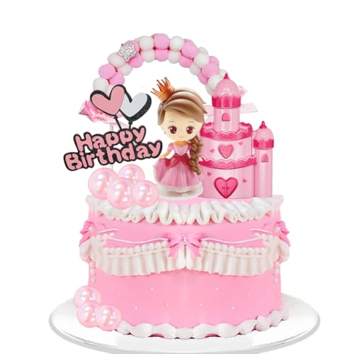 10 Stück Prinzessin Cake Topper,Prinzessin Schloss Kuchen Dekoration,Prinzessinnen Tortendeko,Baby Shower Deko für Mädchen Dusche Kuchen Dekoration Hochzeit Geburtstag Party Dekorationen von SIEBOLD