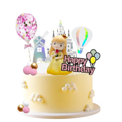 14 Stücke Prinzessin Cake Topper,Prinzessinnen Tortendeko,Prinzessinnen Kuchen Dekoration,Baby Shower Deko Girl für Jungen und Mädchen Dusche Kuchen Dekoration Hochzeit Geburtstag Party Dekorationen von SIEBOLD