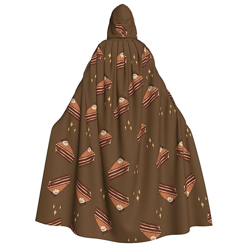 WANLON Chocolate Squares Cake Hooded Cloak - Adult Costume for Men and Women - Perfect for Cosplay, Christmas Halloween, Easter, Carnival von WANLON