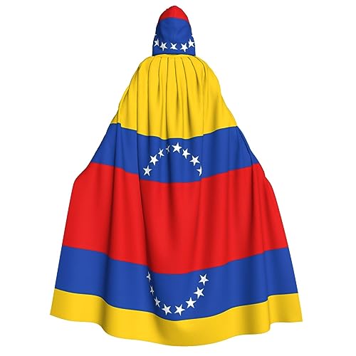 WANLON Flagge Venezuela Kapuzenumhang - Erwachsenenkostüm für Damen und Herren - Perfekt für Cosplay, Weihnachten, Halloween, Ostern, Karneval von WANLON