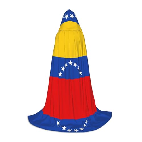 WANLON Flagge Venezuelas Kapuzenumhang - Perfekt für Rollenspiele Kostüm Cosplay - Ideal für Weihnachten, Halloween, Ostern, Karneval Party von WANLON