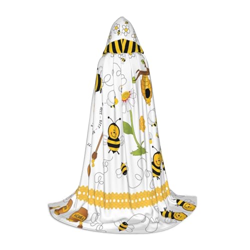 WANLON Flying Bees Daisy Honey Kapuzenumhang - Perfekt für Rollenspiele Kostüm Cosplay - Ideal für Weihnachten, Halloween, Ostern, Karneval Party von WANLON