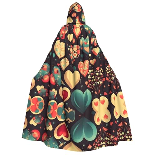 WANLON Heart Crush Flower Hooded Cloak - Adult Costume for Men and Women - Perfect for Cosplay, Christmas Halloween, Easter, Carnival von WANLON