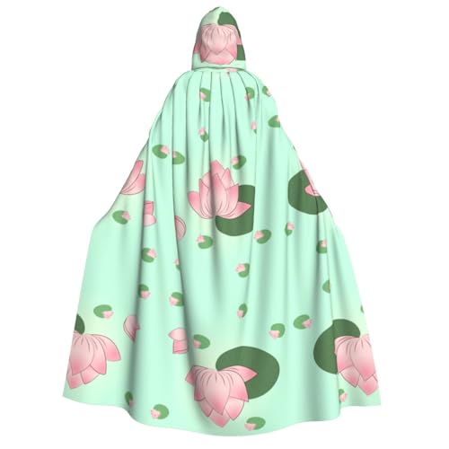 WANLON Lotus Blumen Warten auf Blüte Kapuzenumhang - Erwachsenenkostüm für Damen und Herren - Perfekt für Cosplay, Weihnachten, Halloween, Ostern, Karneval von WANLON