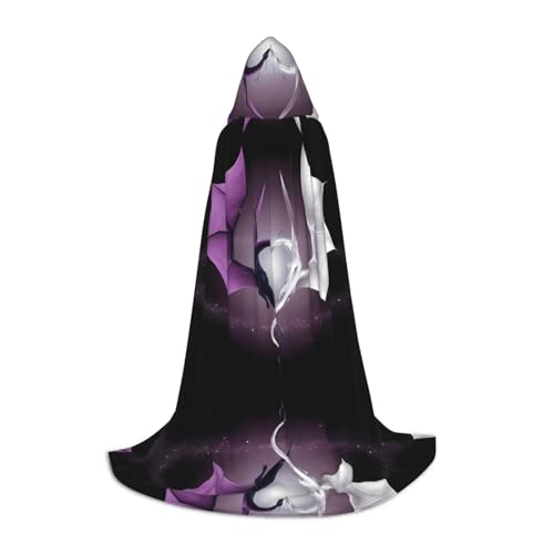 WANLON Purple and Wirte Dragons Hooded Cloak - Perfect for Role Play Costume Cosplay - Ideal for Christmas, Halloween, Easter, Carnival Party von WANLON