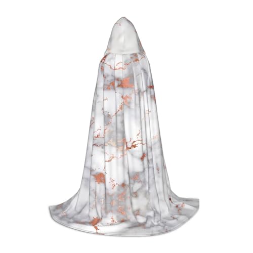 WANLON Rose Gold Marble Hooded Cloak - Perfect for Role Play Costume Cosplay - Ideal for Christmas, Halloween, Easter, Carnival Party von WANLON