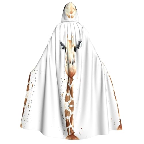 WANLON clever Giraffe Kapuzenumhang - Erwachsenenkostüm für Damen und Herren - perfekt für Cosplay, Weihnachten, Halloween, Ostern, Karneval von WANLON