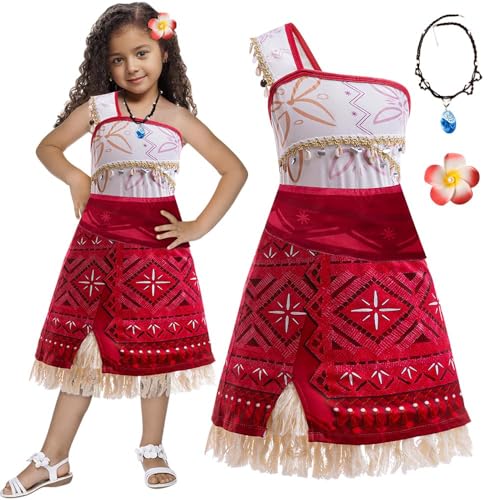 WANSHI Costume for Girls Adventure Outfit Ocean Princess Birthday Party Dress Up with Accessories (NN01, 100 (Height 90-100cm)) von WANSHI