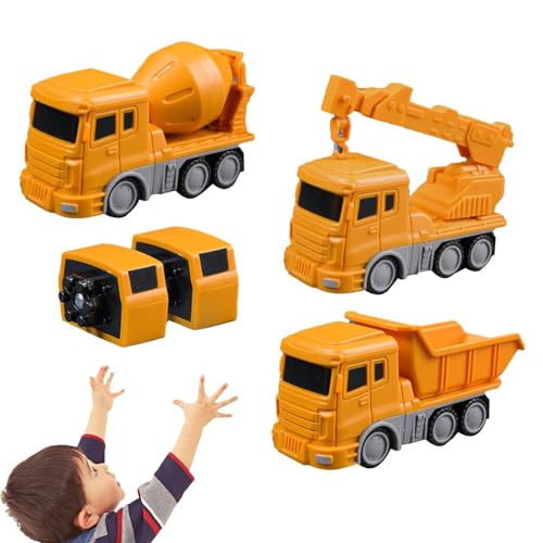 WANSHI Magnetische Transformierende Konstruktionsauto，Magnetische Bausteine Fahrzeuge，Transform Engineering Toy Car，Pädagogisches Spielzeug Auto für Jungen und Mädchen (8PCS) von WANSHI