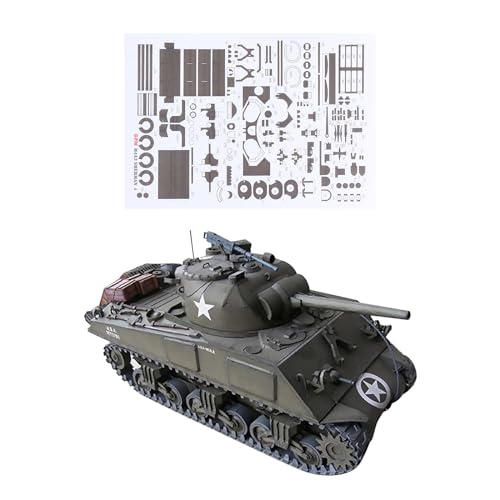 WANSUPYIN (Unassembled Kit) Simulation DIY Paper Tank Model USA Sherman M4A3 Tank Armored Vehicle Model 1/25 Scale von WANSUPYIN