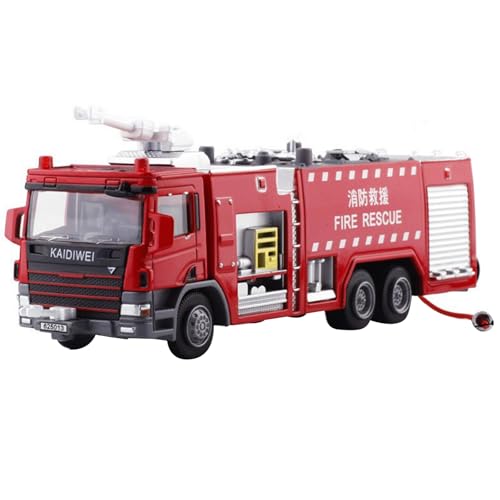 WANSUPYIN 1:50 Alloy Water Tank Truck Rescue Fire Police Vehicle Model Metal Vehicle Truck Model for Collection von WANSUPYIN