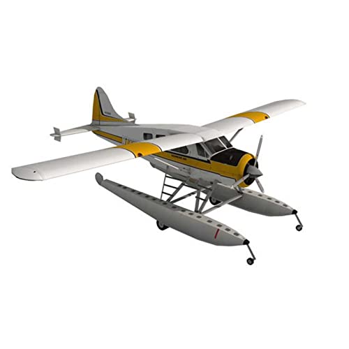 WANSUPYIN 2023 1:32 CAN DHC-2 Beaver Float Wasserflugzeug 3D Papiermodell Simulation Flugzeug Modell Luftfahrt Modell Flugzeug Kits für Sammlung und Geschenk (Unmontierter Kit) von WANSUPYIN