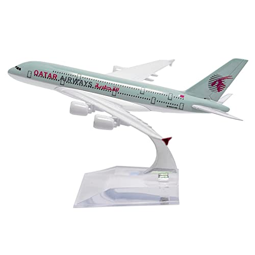 WANSUPYIN 2023 Legierung A380 Qatar Airways Flugzeug Modell Flugzeug Modell 1:400 Modell Simulation Wissenschaft Ausstellung Modell Display Modell von WANSUPYIN