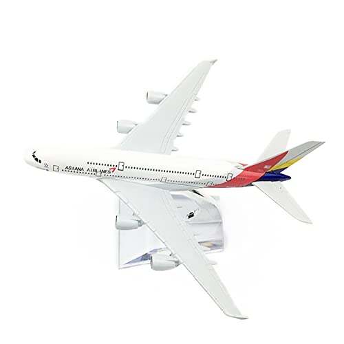 WANSUPYIN 2023 Legierung Asiana Airlines A380 Flugzeug Modell 1:400 Modell Simulation Wissenschaft Ausstellung Modell Display Modell von WANSUPYIN